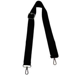 Wakati Black Canvas Silver Tone Hardware Adjustable Replacement Shoulder Strap
